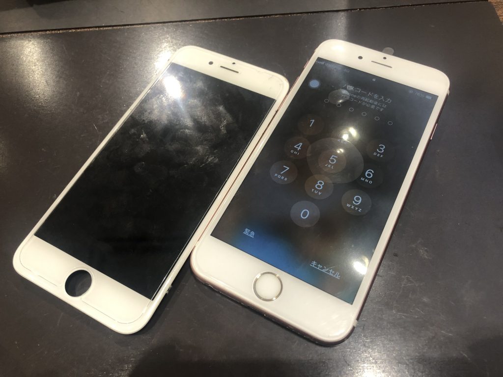 アイフォン修理　iPhone　6s　6　7　8　画面交換　広島　祇園　