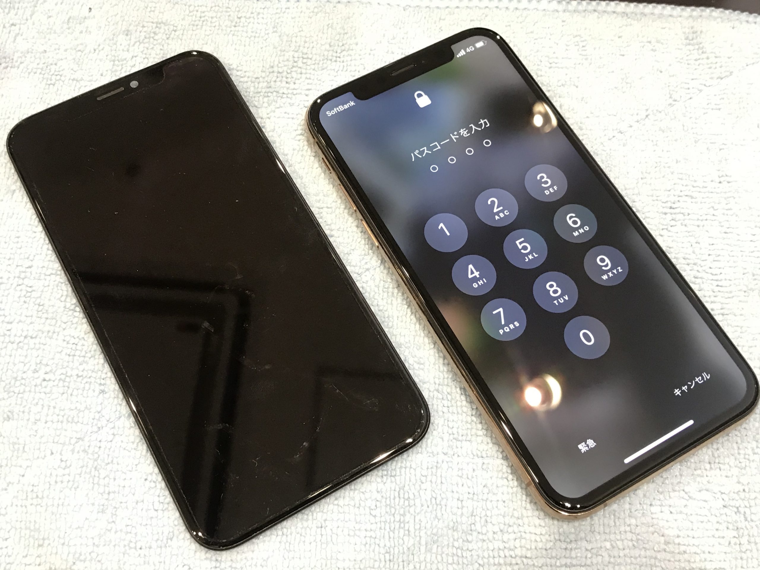 iPhone　修理　広島　画面交換　XS　