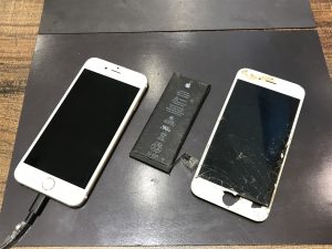リンゴループ　iPhone修理　6s　バッテリー交換　電源付かない　広島　