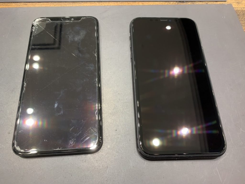 廿日市市宮園上からお越しのお客様、iPhone11の画面割れ